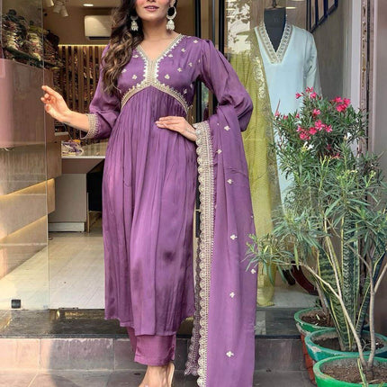 Printed Festive-Wear Ready made Kurti with Pant