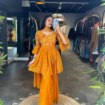 Readymade Sharara Set With Dupatta