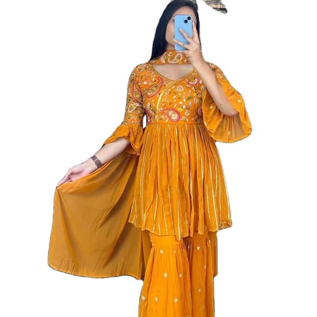 Readymade Sharara Set With Dupatta