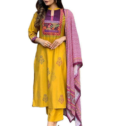Printed Festive-Wear Ready made Kurti with Pant